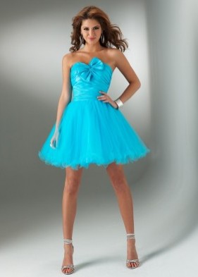 Elegant Ice Bule Organza Style Sweetheart Short/Mini Length Cocktail Dress / Homecoming Dress/Party Dresses