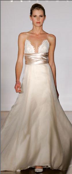 A-line Halter Sculpted Lace Bust Satin Wedding Dresses (SR0044)