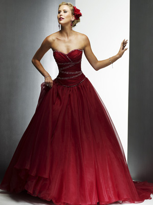 Two-piece Strapless Sweetheart Chapel Train Satin Wedding Dresse (CW0008)