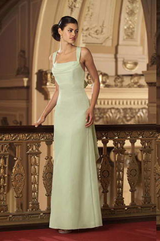 Chiffon Straps High Waist Deep V- back Chiffon Bridesmaid Dresse (KB0132)