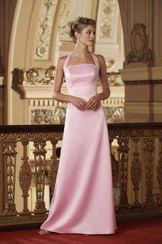 Halter Satin Bridesmaid Dresses (KB0135)