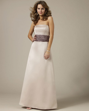 Strapless A-line Satin Bridesmaid Dresses (KB0625)
