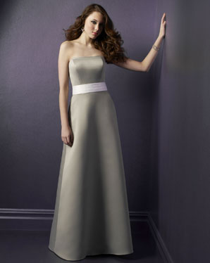 Strapless A-line Satin Bridesmaid Dresses (KB0666)