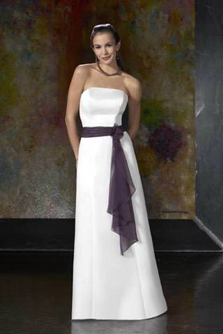 Strapless A-line Satin Bridesmaid Dresses (cf0101)