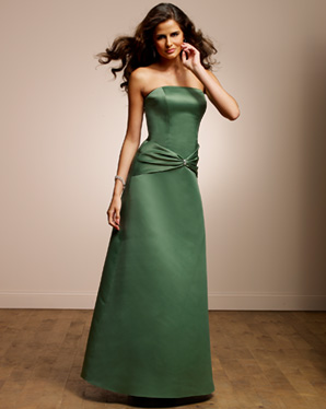 Strapless A-line Satin Bridesmaid Dresses (cf0103)