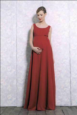 Empire Scoop Neck Chiffon Maternity Bridesmaids (KM0008)
