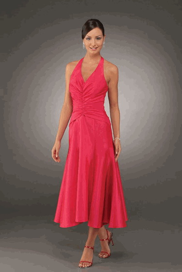 Halter Flare T-length Taffeta Special Occasion Dresses (KSP0076) Halter Flare T-length Taffeta Special Occasion Dresses (KSP0076)