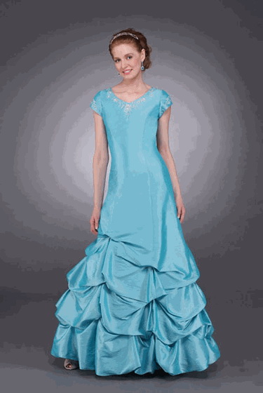 Cap Sleeves Pick-up Taffeta Special Occasion Dresses (KSP0065) Cap Sleeves Pick-up Taffeta Special Occasion Dresses (KSP0065)