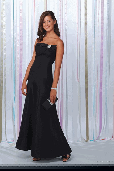 Strapless Taffeta Special Occasion Dresses With A Brooch (KSP0027)