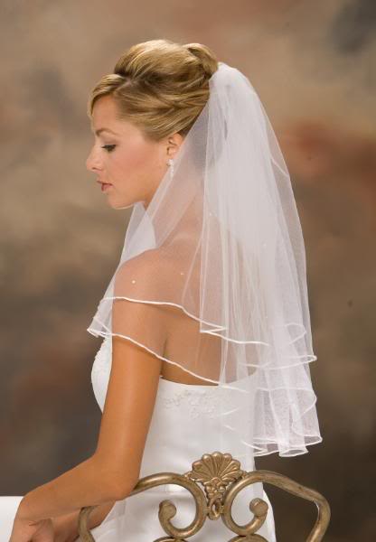 Two Layer Elbow Length Simple Elegant Wedding Veil (ZV1502) Two Layer Elbow Length Simple Elegant Wedding Veil (ZV1502)