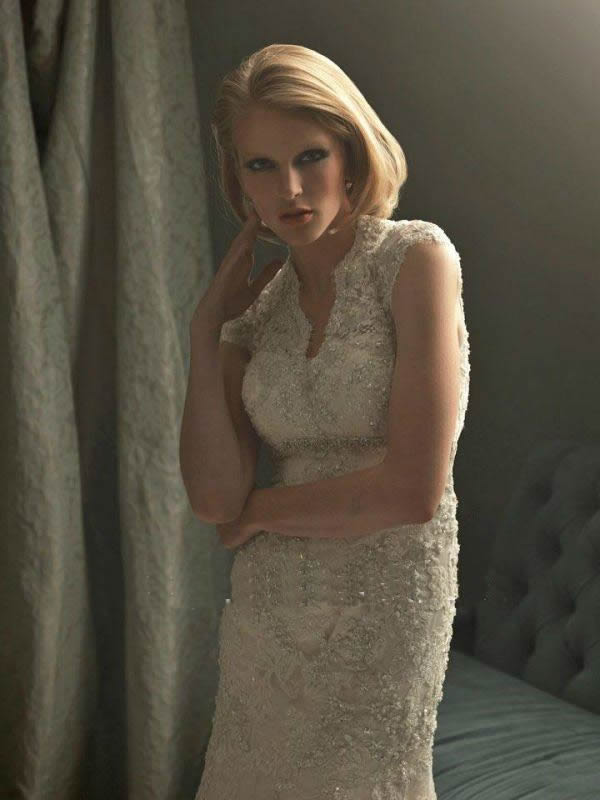 Lace Romantic Vintage Wedding Dresses With Sleeves