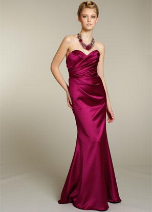 Magenta Bridesmaid Dresses Long Satin Draped Sweetheart Magenta Bridesmaid Dresses Long Satin Draped Sweetheart