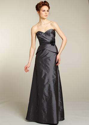 Black Bridesmaid Dresses Long Taffeta Flower Sweetheart