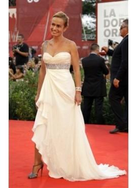 Sexy Beading One Shoulder A-line Long Chiffon Evening Dresses Sexy Beading One Shoulder A-line Long Chiffon Evening Dresses