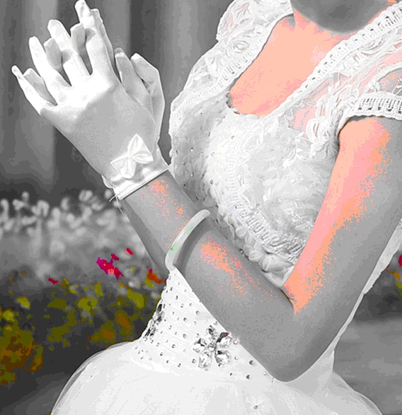Bowknot Cute Wedding Gloves