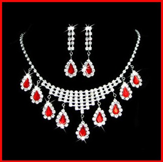 Gorgeous Alloy With Czech Rhinestones Wedding Bridal Jewelry Set,Including Necklace And Earrings