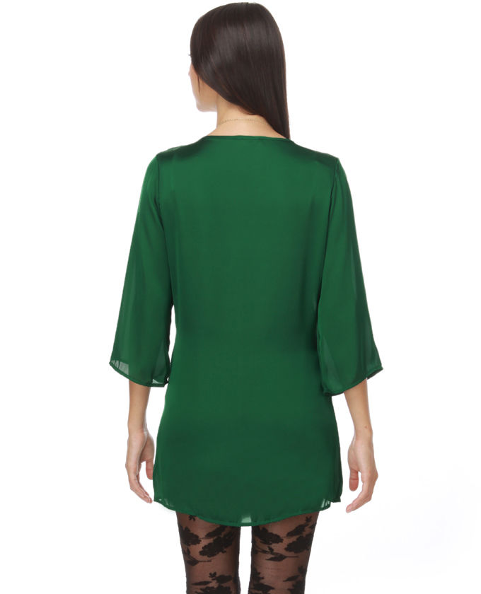 A Real Jewel Green Shift Dress
