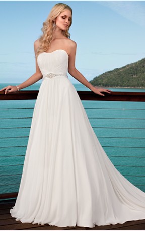 Sexy empire sweatheart-neck chapel Wedding Dress 5503