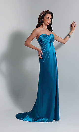 Long Strapless Evening Gown for Prom by Flirt