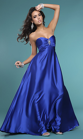 Elegant Strapless Evening Gown by Scala