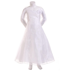 White Beaded Organza Gown