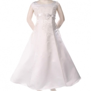 White Satin A-line Dress