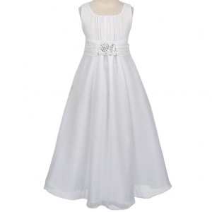 White Long Chiffon Gown