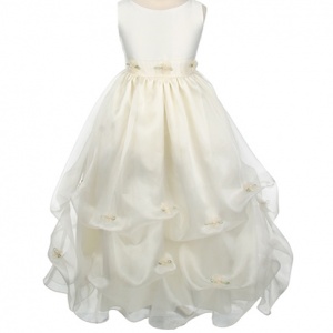 Ivory Organza Flower Pick Up Dress