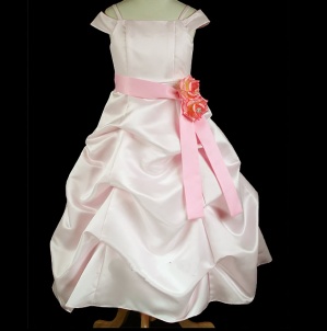 Pink Satin Pick Up Dress