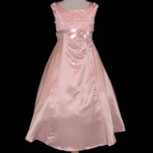 Pink Satin A-line Dress