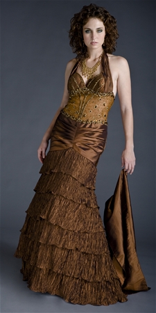 Halter Mermaid Evening Gown