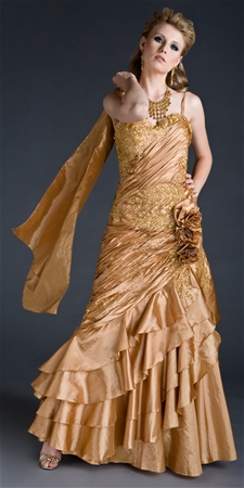 Taffeta Mermaid Evening Gown
