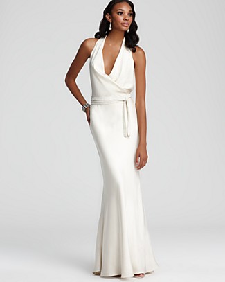 Nicole Miller Open-Back Drape Halter Gown Nicole Miller Open-Back Drape Halter Gown