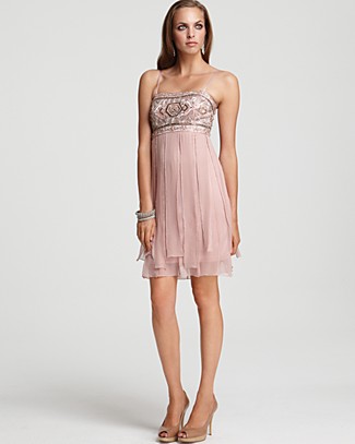 Sue Wong Silk Beaded Dress with Panels Sue Wong Silk Beaded Dress with Panels