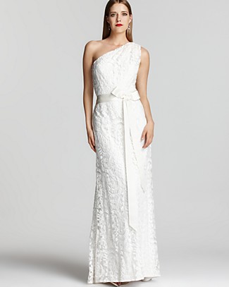 Tadashi Shoji One-Shoulder Lace Gown Tadashi Shoji One-Shoulder Lace Gown
