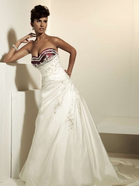 Gorgeous Floor Length A-Line Sweetheart Low Back Sweep Train With Embroidery,Bandage Wedding Dresses WDresses00844 Gorgeous Floor Length A-Line Sweetheart Low Back Sweep Train With Embroidery,Bandage Wedding Dresses WDresses00844