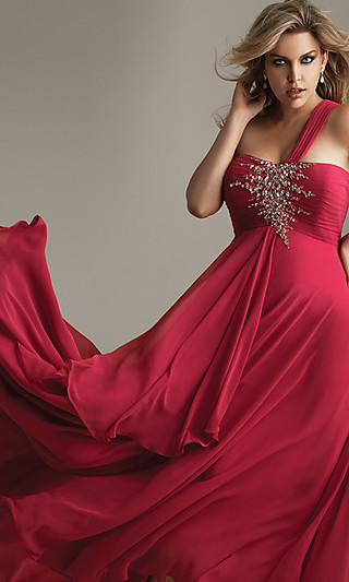Elegant One Shoulder Prom Dress
