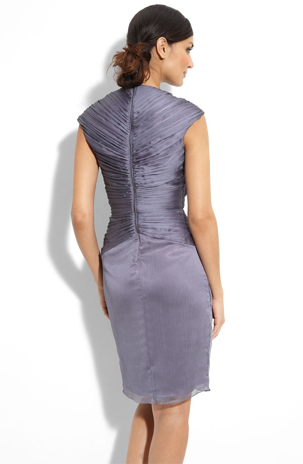 Faux Wrap Chiffon Dress