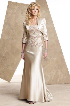 Two-piece Applique Superb Dress Carries Jacket