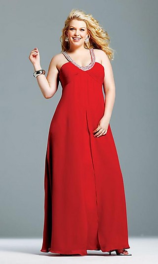 Red Plus Size Faviana Dress