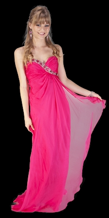 Beautiful Strapless Evening Dress
