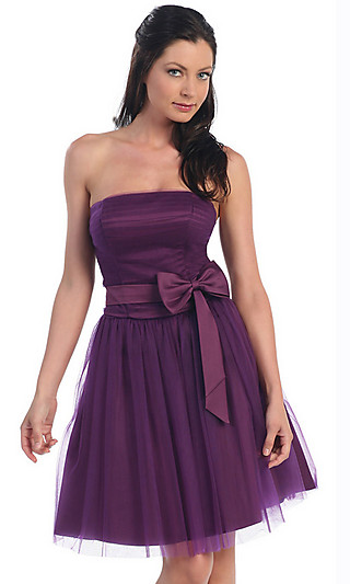 Strapless Homecoming Dress by Dancing Queen
