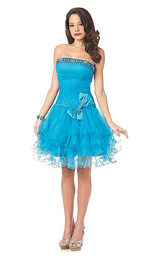 Short Strapless Party Dress