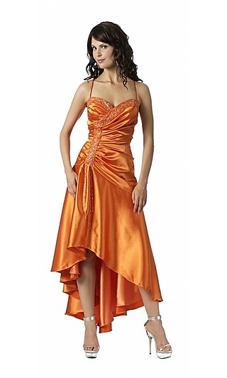 Spaghetti Strap Hi-Low Dress