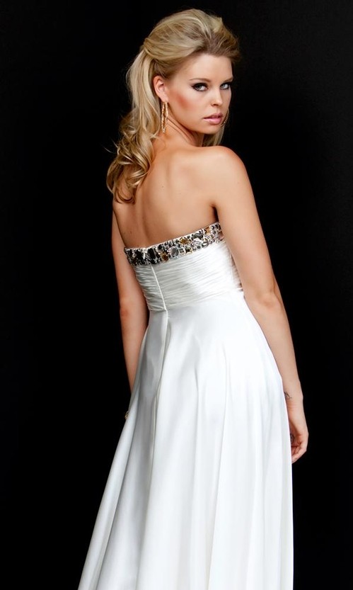 Satin Sweetheart Strapless Neckline New Evening Dresses