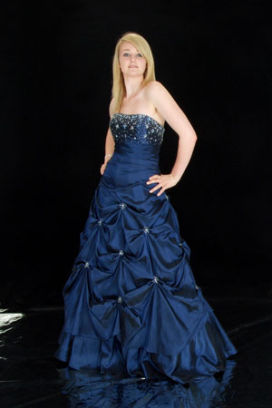 strapless floor length beading apliques blue prom dress