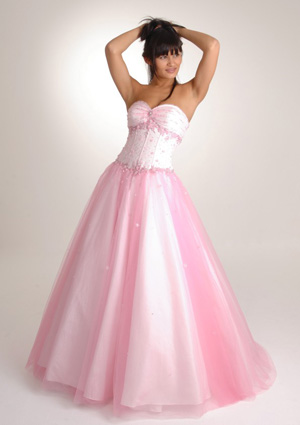Romantic sweetheart floor length appliques pink prom dress
