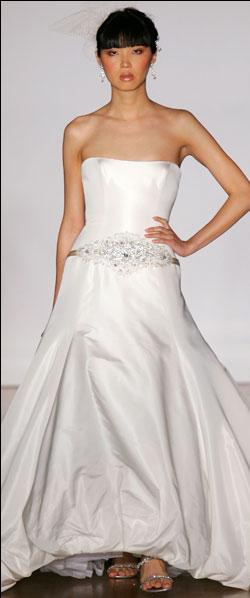 Strapless Taffeta Ballgown A-line Taffeta Wedding Dresses (ms0014)