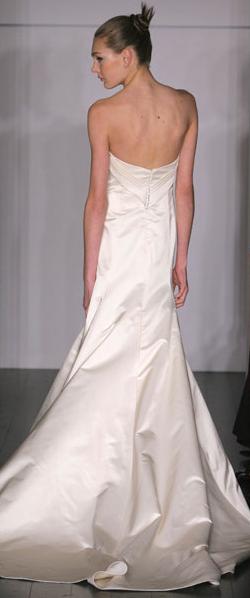 Trumpet Strapless Gorgeous Satin Wedding Dresses (ms0029)