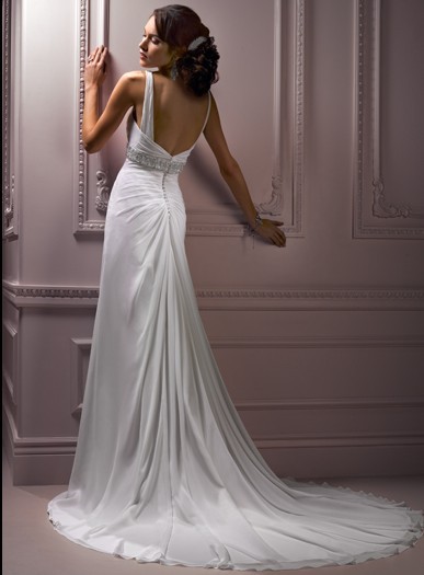 Roman Chiffon 2012 Spring V-Neckline Wedding Dress
